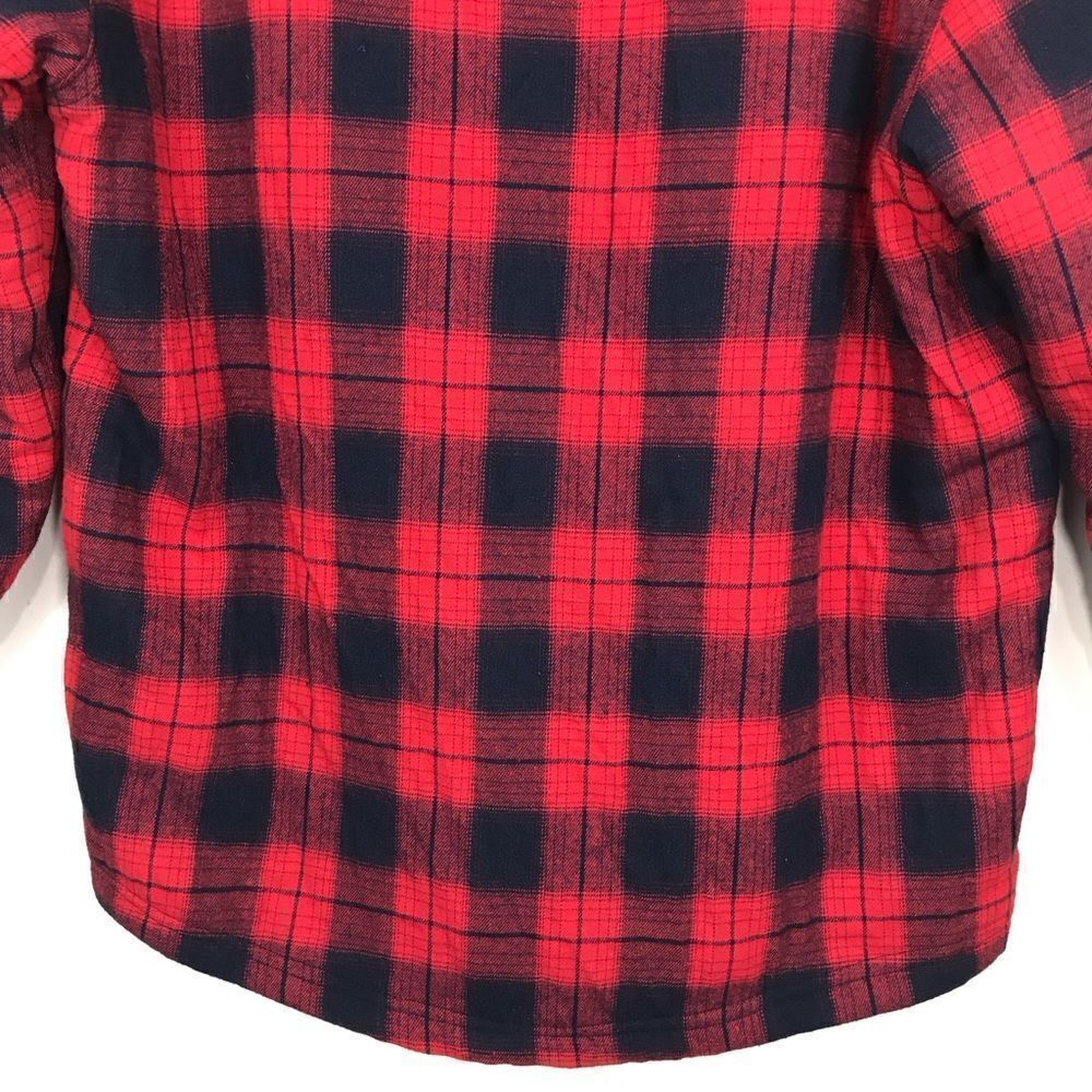 Zenthace Red Plaid Sherpa Fleece Lined Hooded Zip Up Jacket NEW - Picture 11 of 15